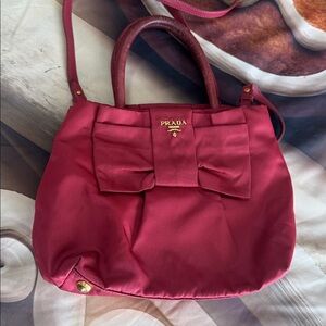 Prada authentic Red Crossbody 2 ways Bag
